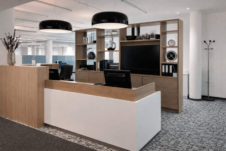 Empfangsbereich im Büro in Oberhausen